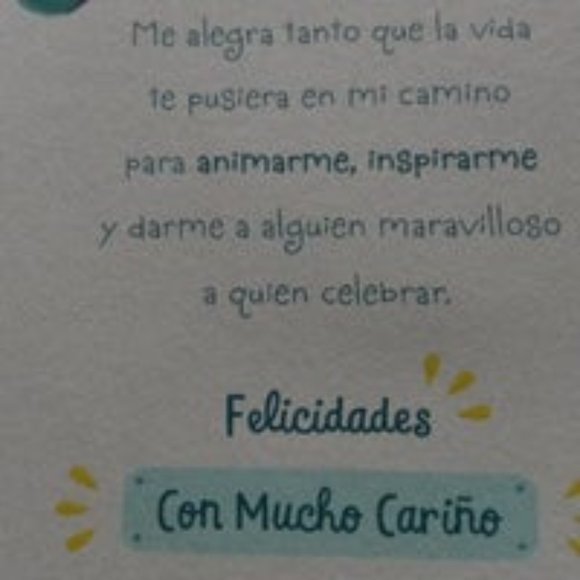 Vida Spanish mothersday card Hallmark - Picture 4 of 4